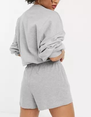 ASOS DESIGN Pantalones cortos de pijama de punto en gris marga mix & match - Quierox - Tienda Online