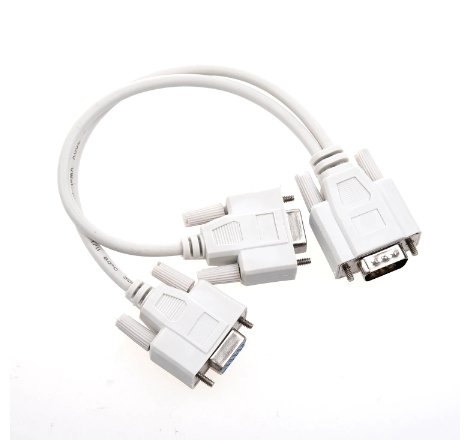 CABLE divisor de 1 pieza a 2 monitores para vídeo VGA - Quierox - Tienda Online