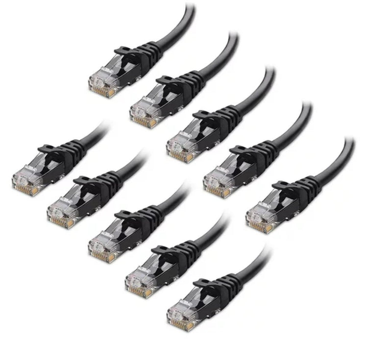 Cable Matters Paquete de 10 cables Ethernet Cat6 sin enganches en negro de 10 - Quierox - Tienda Online