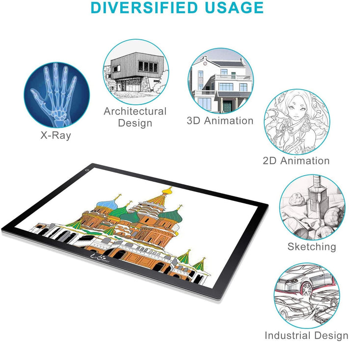 Caja de luz LED portÃ¡til A2 Tracer, LITENERGY para artistas, dibujo, bosquejo, - Quierox - Tienda Online