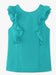 Camiseta sin mangas de color liso con cuello redondo y sin mangas con volantes y - Quierox - Tienda Online