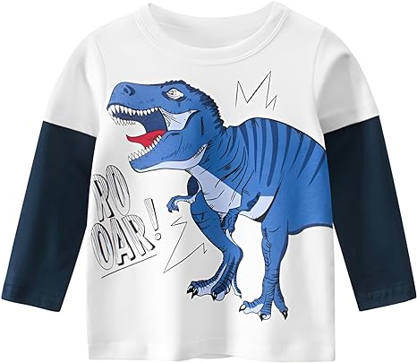 Camisetas de Manga Larga con diseño de Dinosaurio para bebés - Quierox - Tienda Online