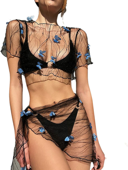 Conjunto de Malla transparente de traje de baño - Quierox - Tienda Online