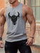 Fitness Men Geo Cattle Print Sports Tank Top - Quierox - Tienda Online