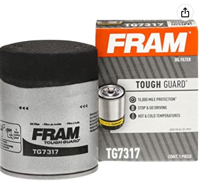 Fram Tough Guard TG9972, filtro de aceite con intervalo de cambio de 15,000 mill - Quierox - Tienda Online