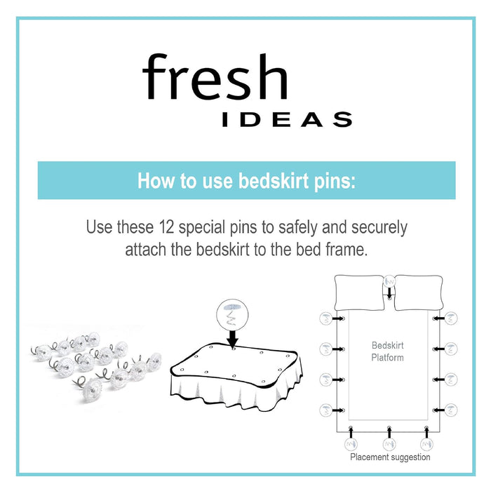 Fresh Ideas Alfileres para faldón de cama - Quierox - Tienda Online