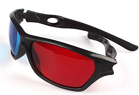 Gafas 3D rojas y azules universales, montura negra para juegos de películas. - Quierox - Tienda Online