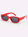 Gafas de moda de marco cuadrado Rojo - Quierox - Tienda Online