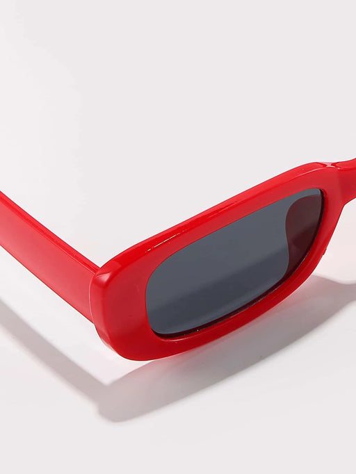 Gafas de moda de marco cuadrado Rojo - Quierox - Tienda Online