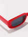 Gafas de moda de marco cuadrado Rojo - Quierox - Tienda Online