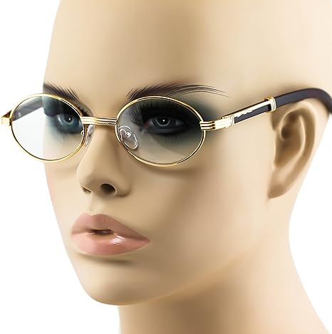 Gafas de sol ovaladas con marco de metal estilo retro de los años 90 - Quierox - Tienda Online