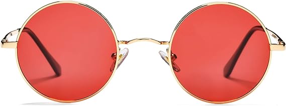 Gafas de sol polarizadas redondas retro para mujeres y hombres pequeños estilo Hippie - Quierox - Tienda Online