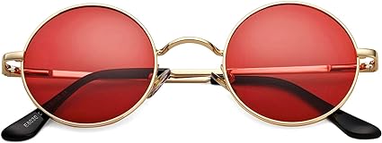 Gafas de sol polarizadas redondas retro para mujeres y hombres pequeños estilo Hippie - Quierox - Tienda Online