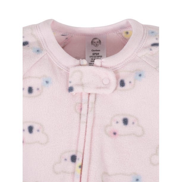 GERBER Pack de 2 pijamas de forro polar con flores y koalas para bebé niña - Quierox - Tienda Online