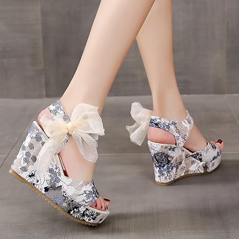 HIONRE Wedge Sandalias con Punta Abierta Mujer - Quierox - Tienda Online