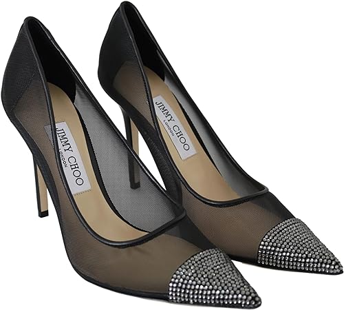 JIMMY CHOO Bombas de malla Amika de cuero negro - Quierox - Tienda Online