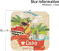 Juego de 4 posavasos de piel con estampado de isla de Cuba - Quierox - Tienda Online