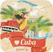 Juego de 4 posavasos de piel con estampado de isla de Cuba - Quierox - Tienda Online