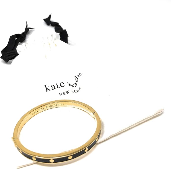 Kate Spade Spot The Spade - Pulsera fina en tono negro y dorado - Quierox - Tienda Online