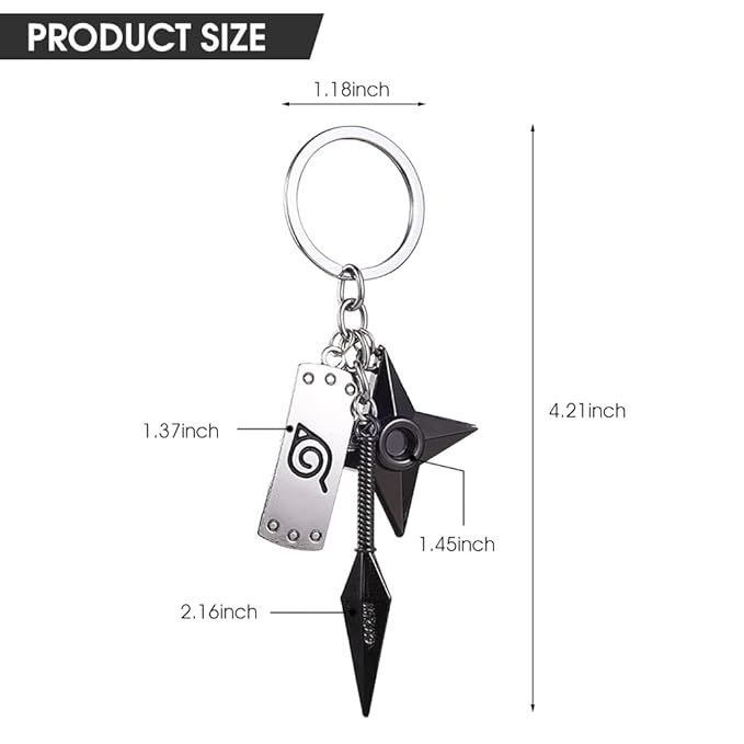 LLavero de Kunai Shuriken Ninja de Konoha para mochila - Quierox - Tienda Online