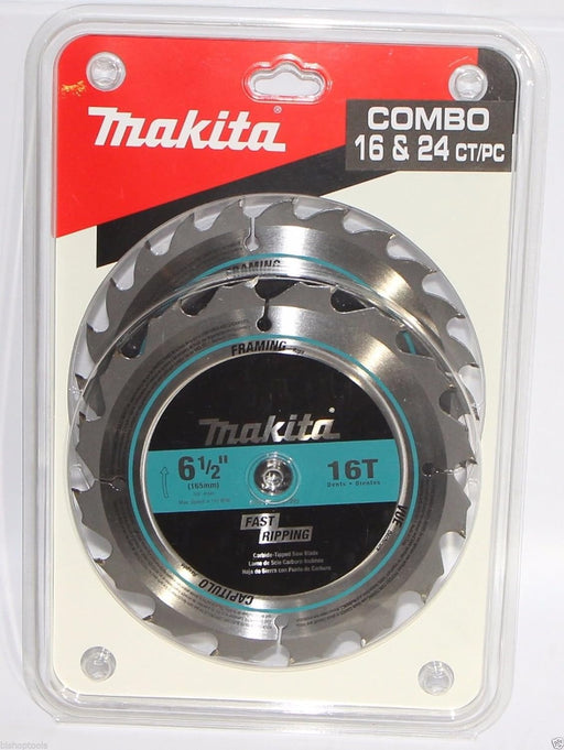 Makita T-01426 Combo de hojas de sierra de desgarro rápido 6-1/2 "hoja 16T y 6-1/2" 24T - Quierox - Tienda Online