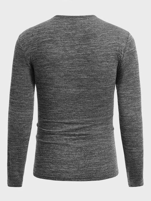 Manfinity Basics Camiseta con detalle de botones y cuello con muescas para hombre - Quierox - Tienda Online