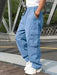 Manfinity Hypemode - Pantalones cargo para hombre con bolsillo con solapa y cintura - Quierox - Tienda Online