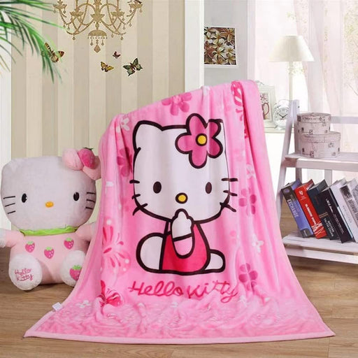 Manta con estampado de Hello Kitty de dibujos animados - Quierox - Tienda Online