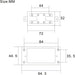 Mini estilo dos líneas 8 agujeros 4 cuerdas bajo eléctrico reemplazo de pastilla de guitarra - Quierox - Tienda Online