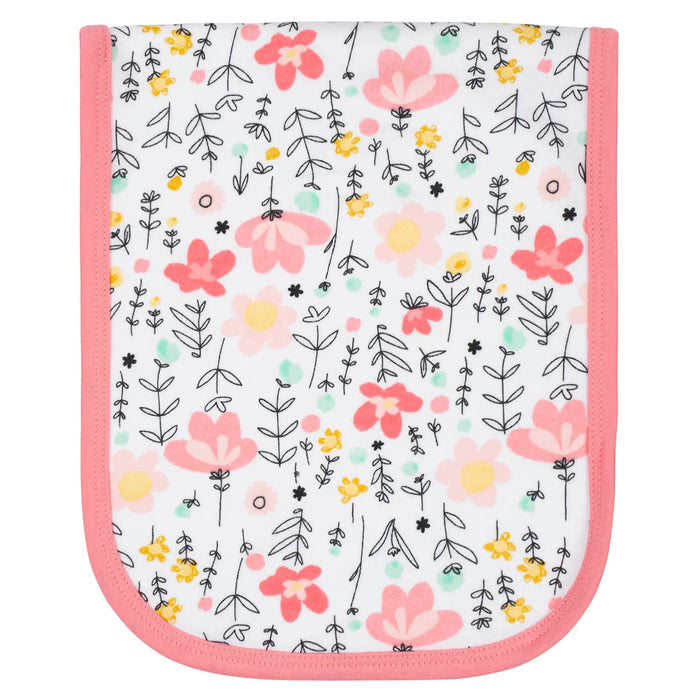 Paquete de 3 paños para eructar con estampado floral de jardín para bebé niña - Quierox - Tienda Online