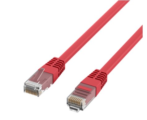 Patch Cord RJ45 Cat.5e U/UTP PVC CCA rojo - Quierox - Tienda Online