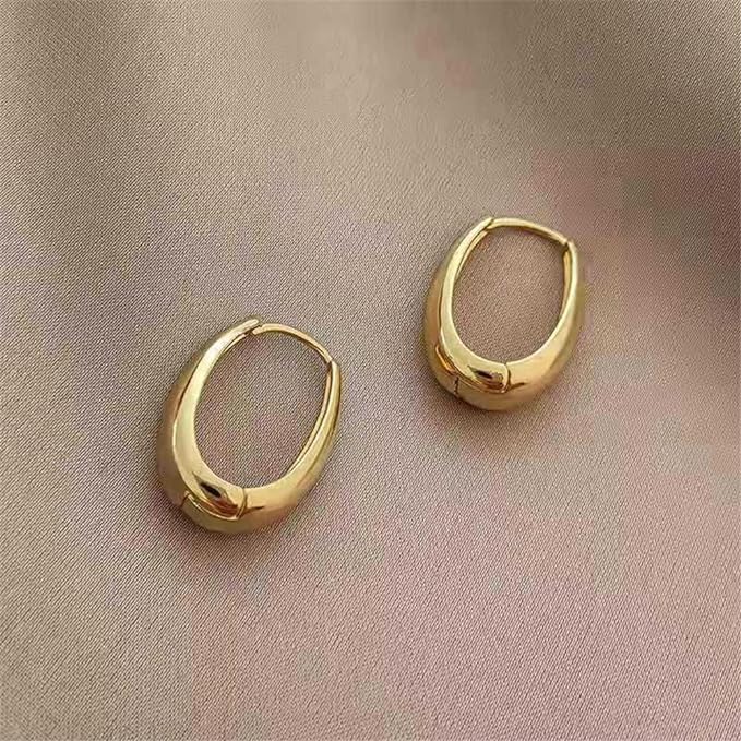 Pendientes De Aro Lisos De Moda Para Mujer - Quierox - Tienda Online