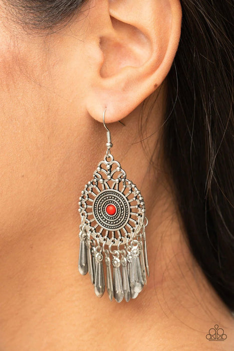 PENDIENTES ROJOS PAPARAZZI "DREAM A LITTLE DREAMCATCHER" - Quierox - Tienda Online