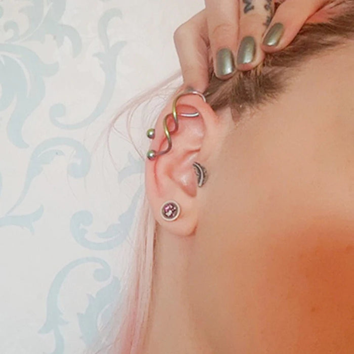 Piezas de acero Twist Helix Industrial Piercing - Quierox - Tienda Online