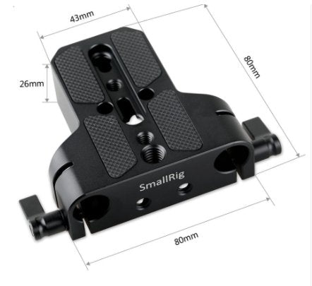 Placa base SmallRig con abrazadera de varilla doble de 15 mm 1674 - Quierox - Tienda Online