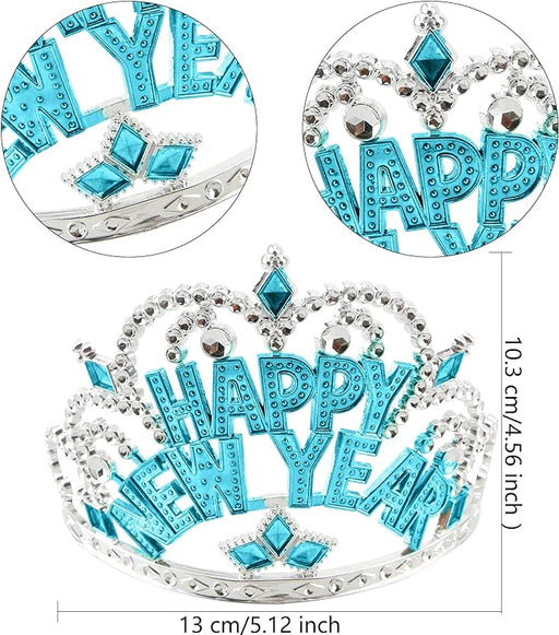 Rcanedny 12 Piezas Diadema de Feliz Año Nuevo Corona Sombreros de Nochevieja Tiara - Quierox - Tienda Online