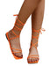 Sandalias de tiras con diseño de pierna anudada para mujer, - Quierox - Tienda Online