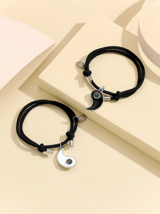 Set De La Pareja luminoso Yin Yang Engastado con Proyección Perlas - Quierox - Tienda Online