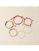 SHEIN 6 Piezas/set Pulsera Roja Con Cuentas - Quierox - Tienda Online