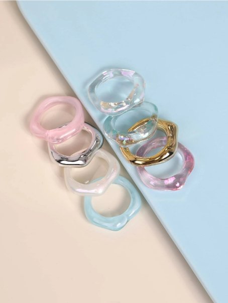 SHEIN 8pcs Anillo simple - Quierox - Tienda Online