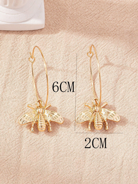 Shein Pendientes colgantes con decoración de abeja - Quierox - Tienda Online