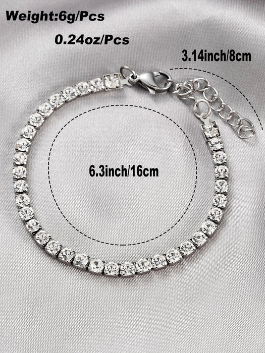 Shein Pulsera con decoración de diamantes de imitación - Quierox - Tienda Online