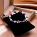 SHEIN Pulsera de amatista de piedra lunar - Quierox - Tienda Online