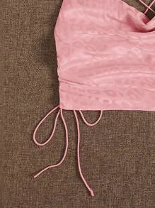 SHEIN Top corto de tirantes cruzado con cordón lateral - Quierox - Tienda Online