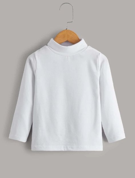 Camiseta blanca cuello alto niño sale