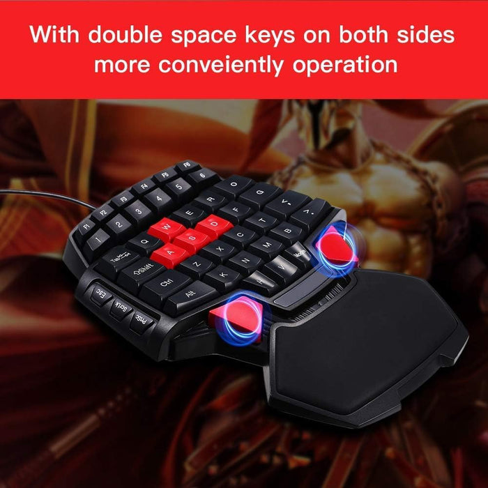 Teclado para juegos con una sola mano Teclado para juegos Teclado para juegos - Quierox - Tienda Online