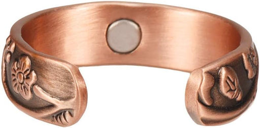 Wollet Anillo de cobre magnético de tamaño ajustable para artritis para mujeres y hombres, anillo de terapia magnética con imanes fuertes, anillo de cobre curativo - Quierox - Tienda Online