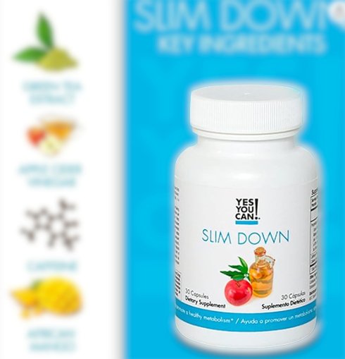 Yes You Can! Suplementos dietéticos Slim Down - Quierox - Tienda Online