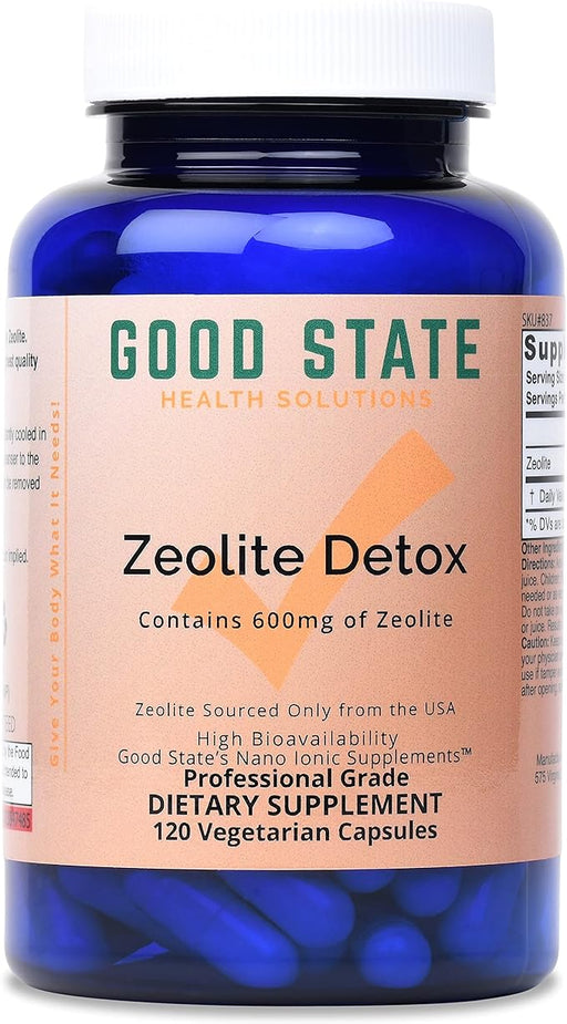 Zeolite Detox - Good State - 600 mg - 120 Capsules - Quierox - Tienda Online